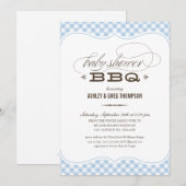 Invitations de barbecue Baby shower - Toile de tab (Devant / Derrière)