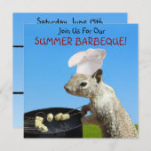 Invitations de barbecue d'écureuil (Devant / Derrière)