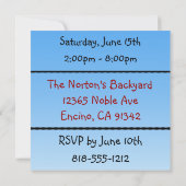 Invitations de barbecue d'écureuil (Dos)