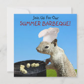 Invitations de barbecue d'écureuil (Devant)