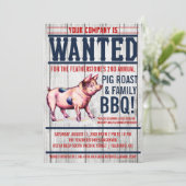 Invitations de barbecue Vintages de la famille de  (Debout devant)