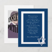 Invitations de barres/Bat mitzvah (Devant / Derrière)
