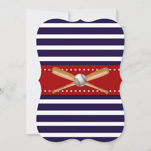 Invitations de base-ball 1er anniversaire (Dos)