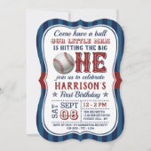 Invitations de base-ball 1er anniversaire (Devant)