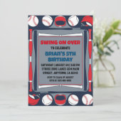 Invitations de base-ball pour enfants sportifs (Debout devant)