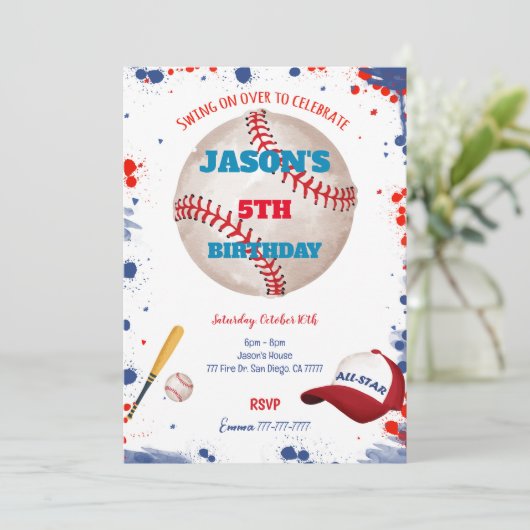 Invitations de baseball (Debout devant)