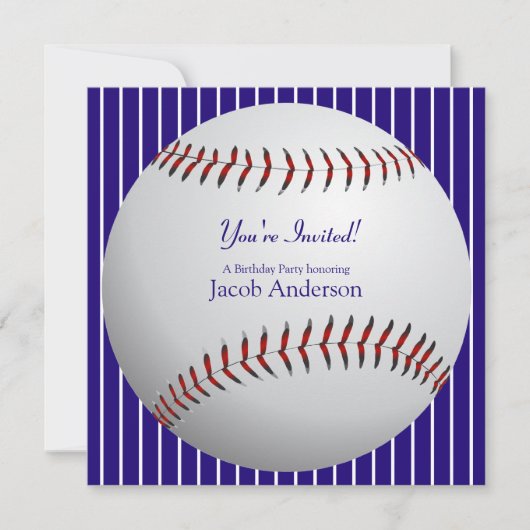 Invitations de baseball (Devant)