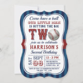 Invitations de baseball 2e anniversaire (Devant)