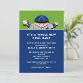 Invitations de baseball Baby Shower (Debout devant)