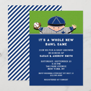 Invitations de baseball Baby Shower