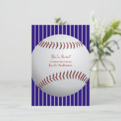 Invitations de baseball (bandes bleues) (Debout devant)