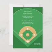 Invitations de baseball (bandes bleues) (Dos)