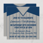 Invitations de baseball Jersey à thème Modèle (Devant / Derrière)