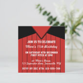 Invitations de baseball Jersey à thème Modèle (Debout devant)
