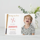 Invitations de Baseballs avec photo (Debout devant)