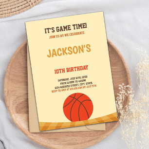 Invitations de basket-ball Brown jaune