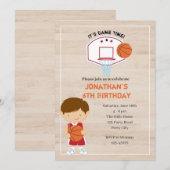 Invitations de basket-ball - Garçons Sports Toutes (Devant / Derrière)