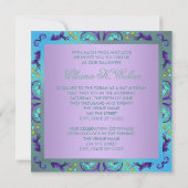 Invitations de Bat mitzvah bleu turquoise (Dos)