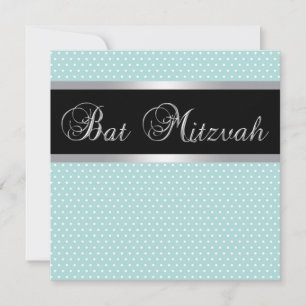 Invitations de Bat mitzvah bleu turquoise