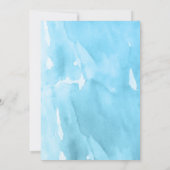 Invitations de Bat mitzvah d'aquarelle bleue (Dos)