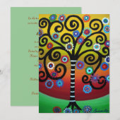INVITATIONS DE BAT MITZVAH DE BAR PAR PRISARDS (Devant / Derrière)
