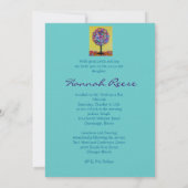 Invitations de Bat mitzvah de barre (Dos)