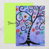 INVITATIONS DE BAT MITZVAH DE BARRE PAR PRISARTS (Devant / Derrière)