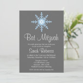Invitations de Bat mitzvah de flocon de neige en h (Debout devant)