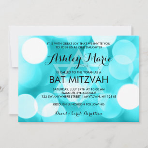 Invitations de Bat mitzvah de Parties scintillant 