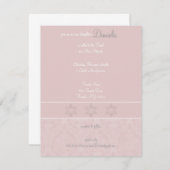 Invitations de Bat mitzvah d'élégance PInk (Devant / Derrière)