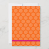 Invitations de Bat mitzvah Pink Orange Polka Dot B (Dos)