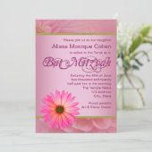 Invitations de Bat mitzvah Rose Daisy (Debout devant)