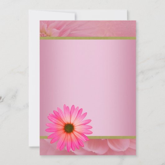 Invitations de Bat mitzvah Rose Daisy (Dos)