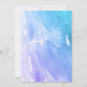 Invitations de Bat mitzvah Turquoise d'aquarelle v (Dos)