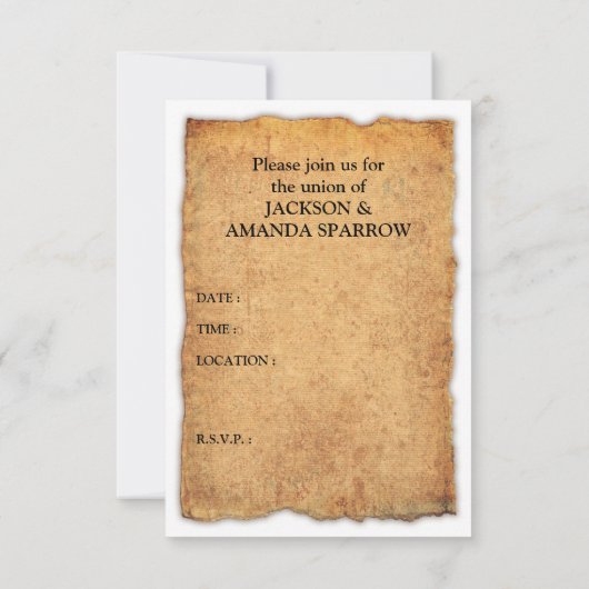 invitations de bateau pirate (Dos)