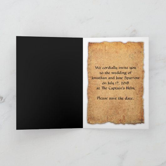 invitations de bateau pirate (Intérieur)