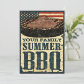 Invitations de BBQ de drapeau américain (Debout devant)
