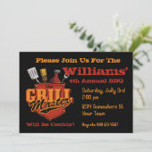 Invitations de BBQ de maître de gril de poche (Debout devant)