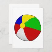 Invitations de beach-Ball (Devant / Derrière)