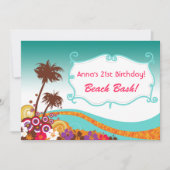 Invitations de beach party (Devant)