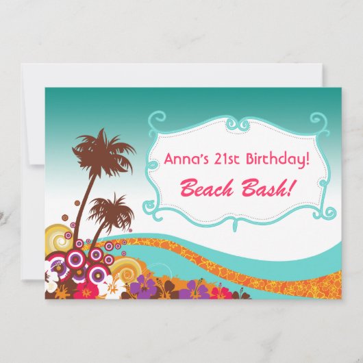 Invitations de beach party (Devant)