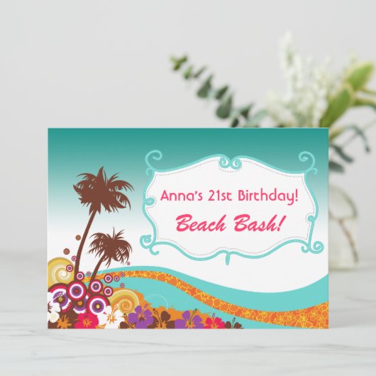 Invitations de beach party (Debout devant)