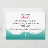 Invitations de beach party (Dos)