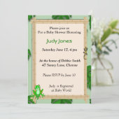 Invitations de bébé grenouille (Debout devant)