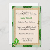 Invitations de bébé grenouille (Devant / Derrière)