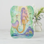 Invitations de bébé maman mermaid (Debout devant)