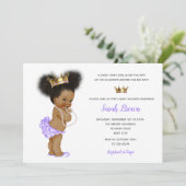 Invitations de bébé Vintage de Princesse Africaine (Debout devant)