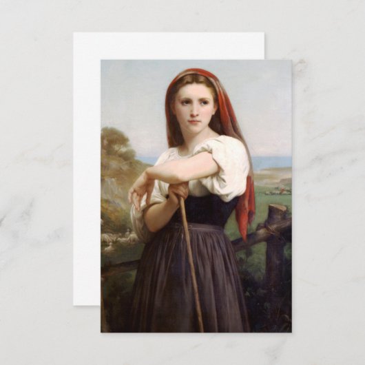 Invitations de bergers Bouguereau (Devant / Derrière)
