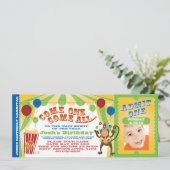 INVITATIONS DE BILLET DE CARNAVAL DE CIRQUE (Debout devant)