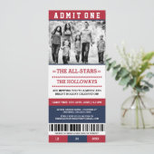 Invitations de billet de fête de vacances de Noël (Debout devant)